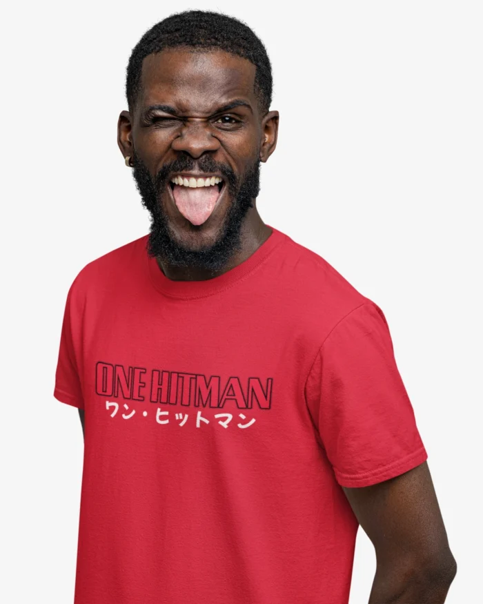 Hitman Typographic Red T shirt 1