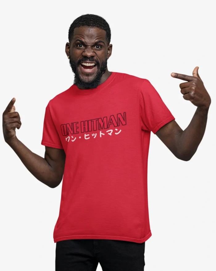 Hitman Typographic Red T shirt 3