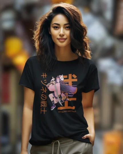 kimetsu no yaiba Black t shirt 4 1